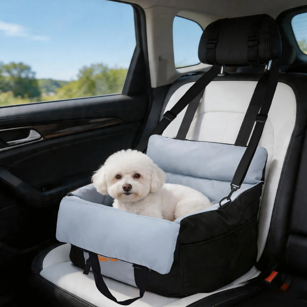 Bingopaw Washable Dog Car Seat With Safety Belt For Puppies