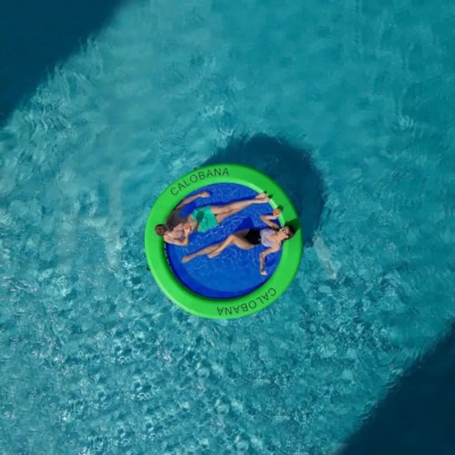 Round Heavy Duty Floating Ring Island Lake Raft Tanning Lounger Pad