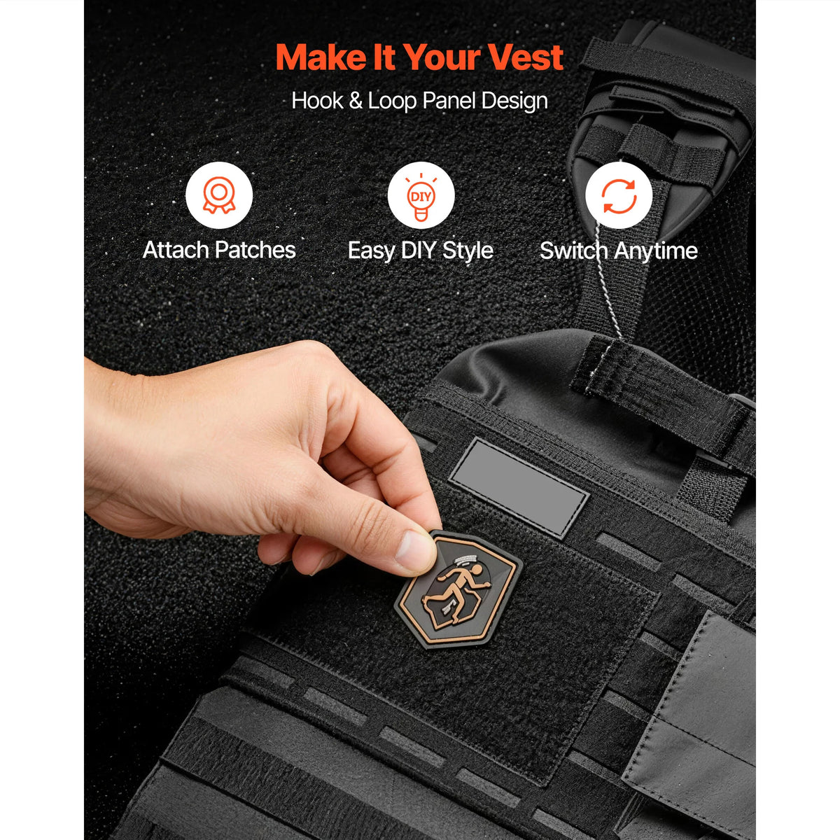 SucceBuy Adjustable Weighted Vest With Padded Shoulders For Strength Training
