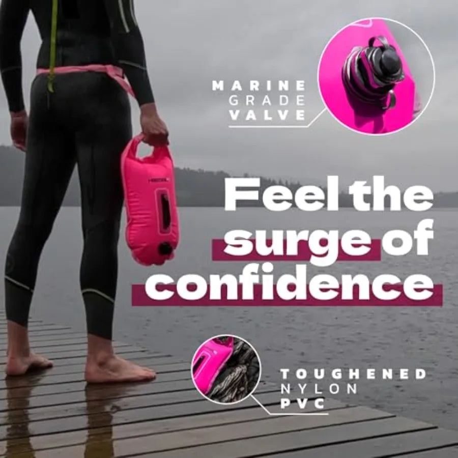 Open Water Swim Buoy With Waterproof Dry Bag And Visibility
