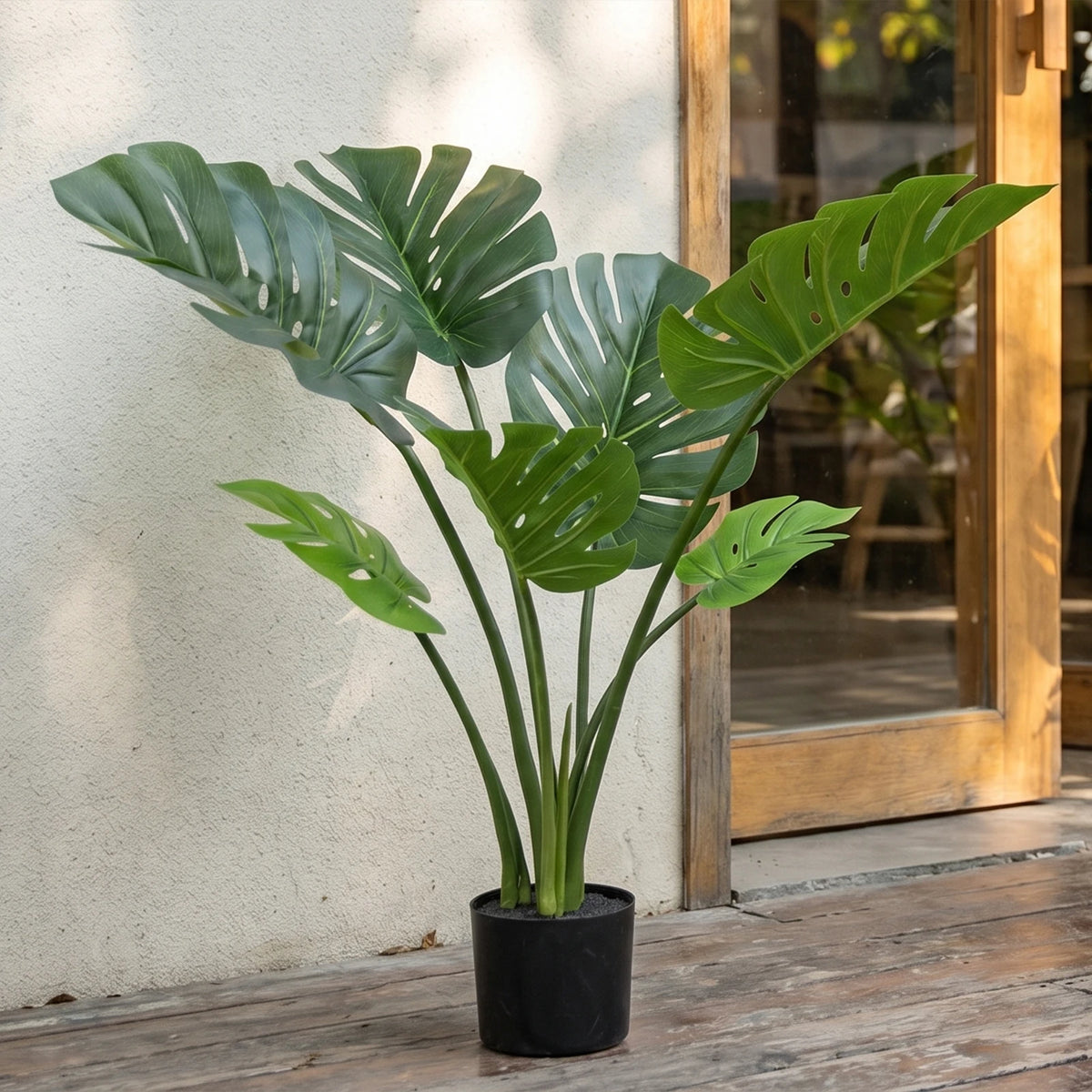 Artificial Monstera Deliciosa Faux Tropical Palm Tree for Home Decor