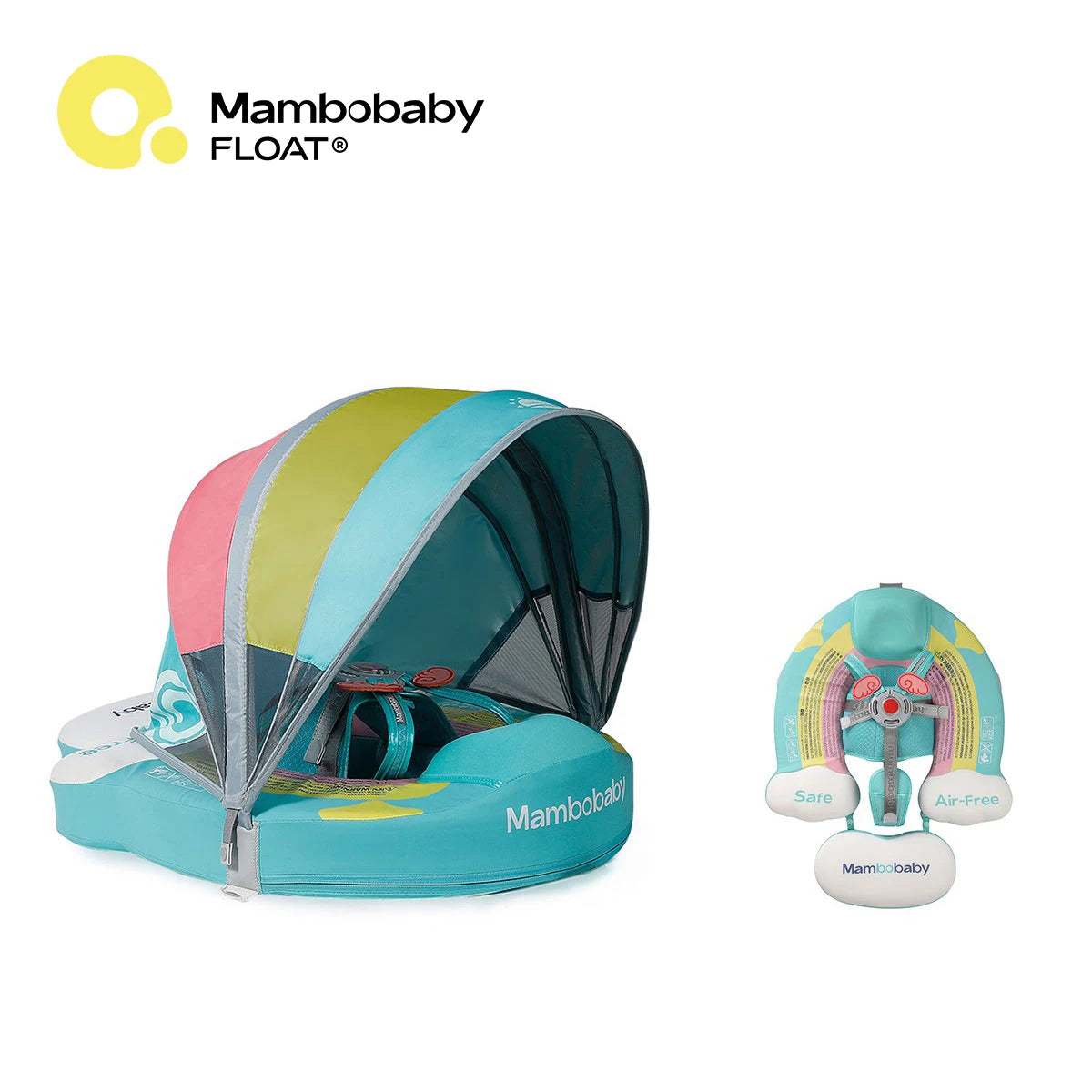 Mambobaby Safe Air-Free Core Chest Float Sunshade Canopy Baby Toddler Inf
