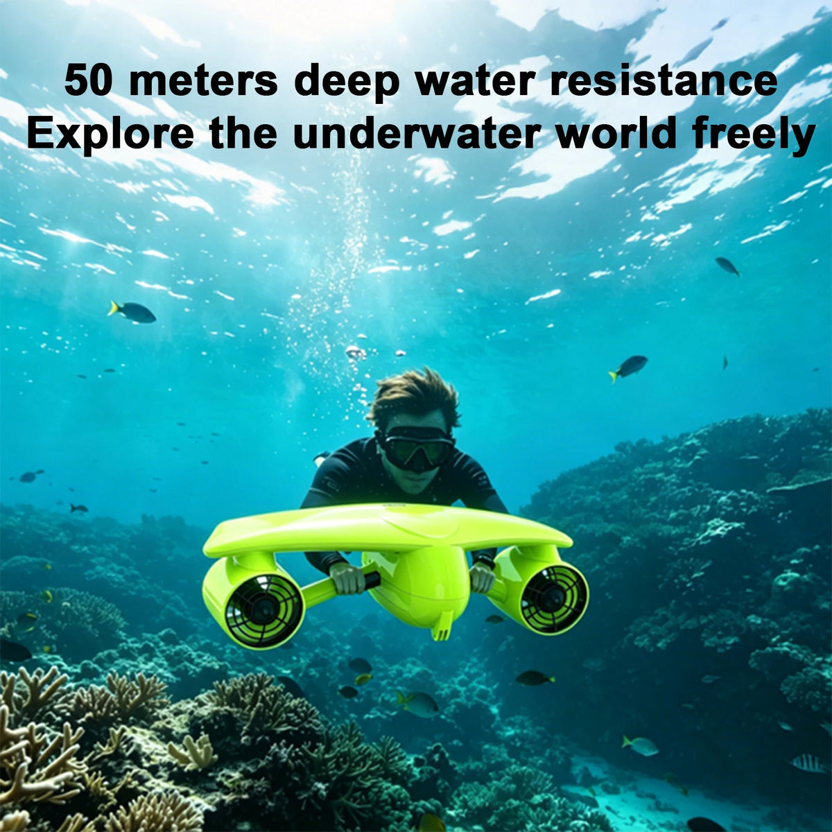 No Brand Dual Motor Ip68 Waterproof Underwater Scooter With Camera Mount