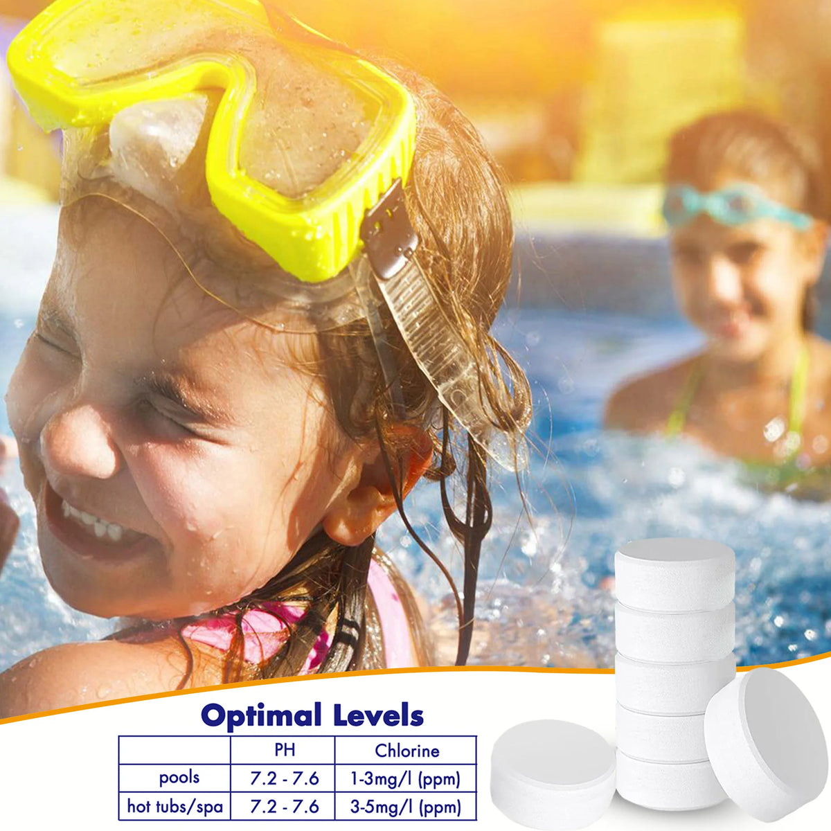 Stabilized Slow Dissolving Chlorine Tablets For Pool Water Sanitizer