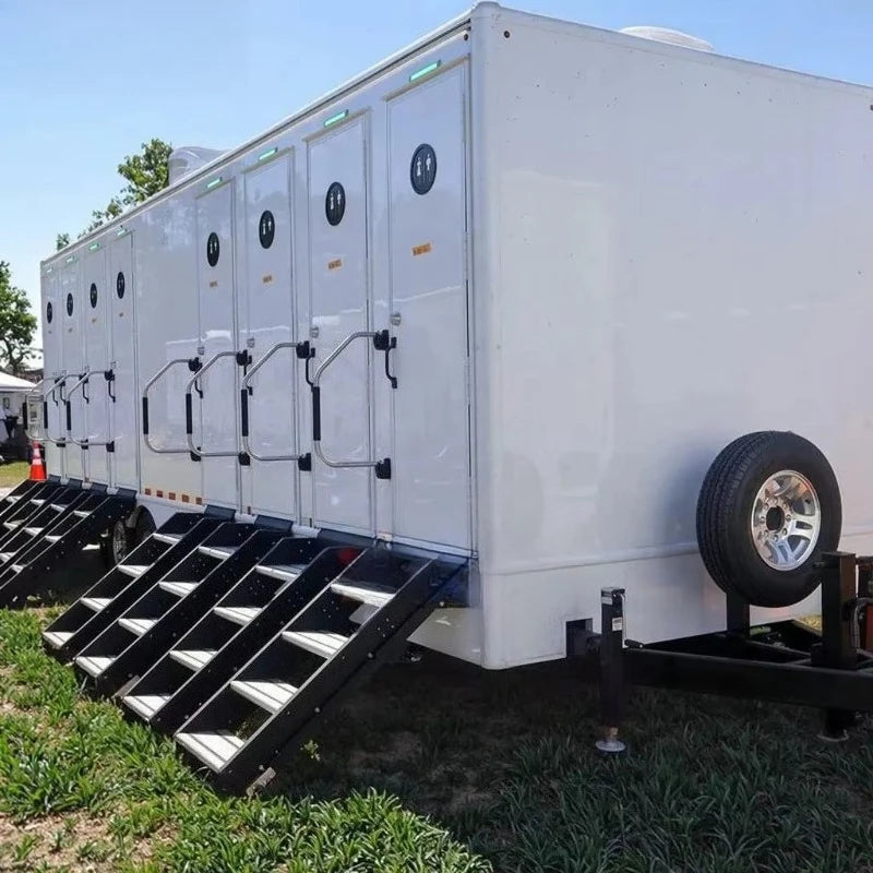 Luxury Self Contained Portable Mobile Restroom Trailer With Cooling