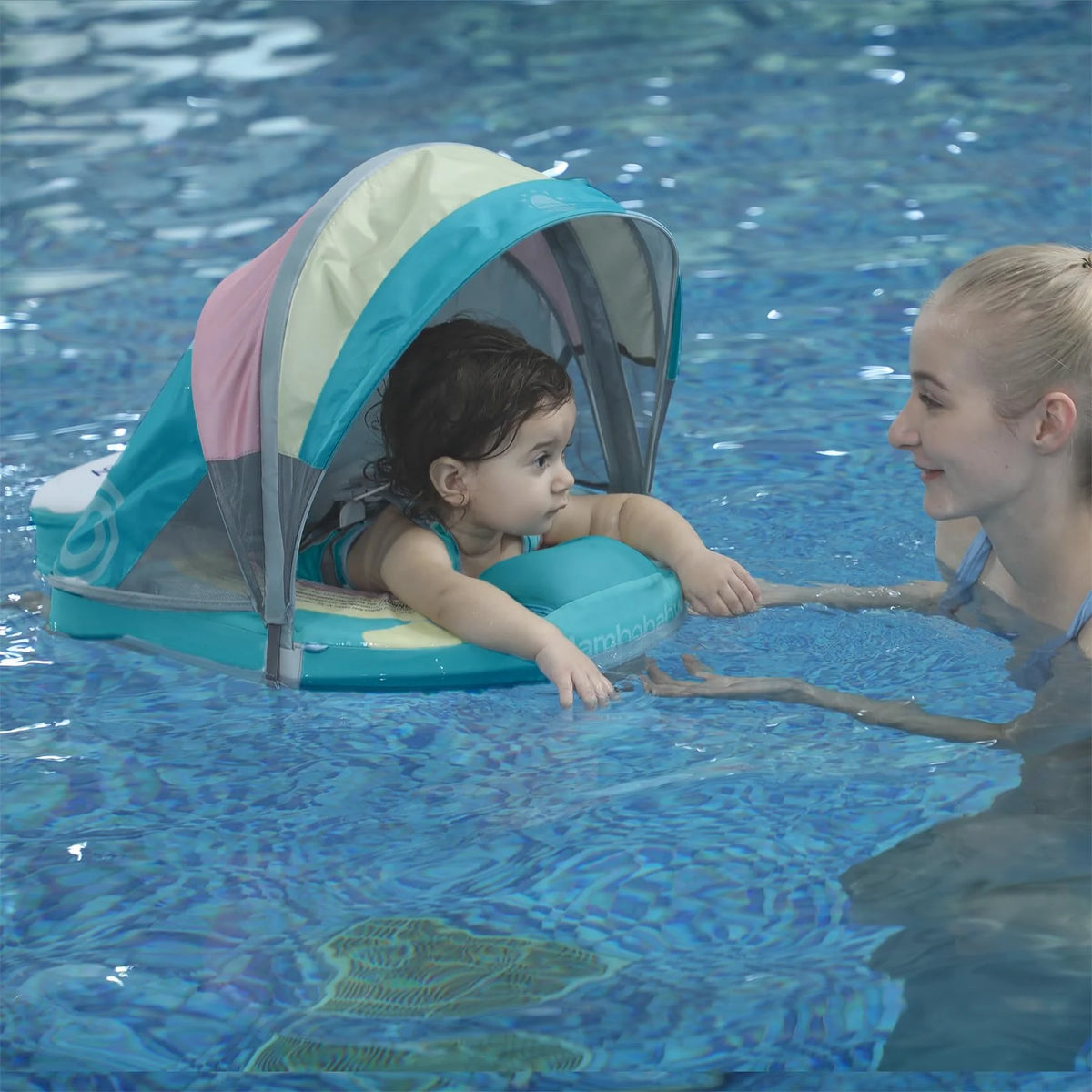 Mambobaby Air Free Infant Chest Float With Sunshade Canopy