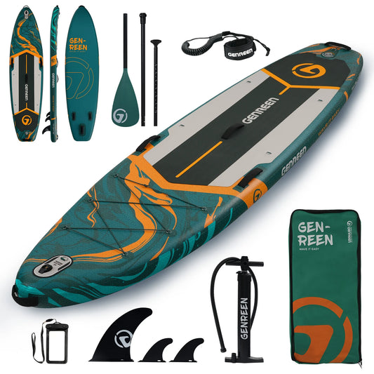 Quashley Inflatable Stand Up Paddleboard Ultra Stable Wide Design