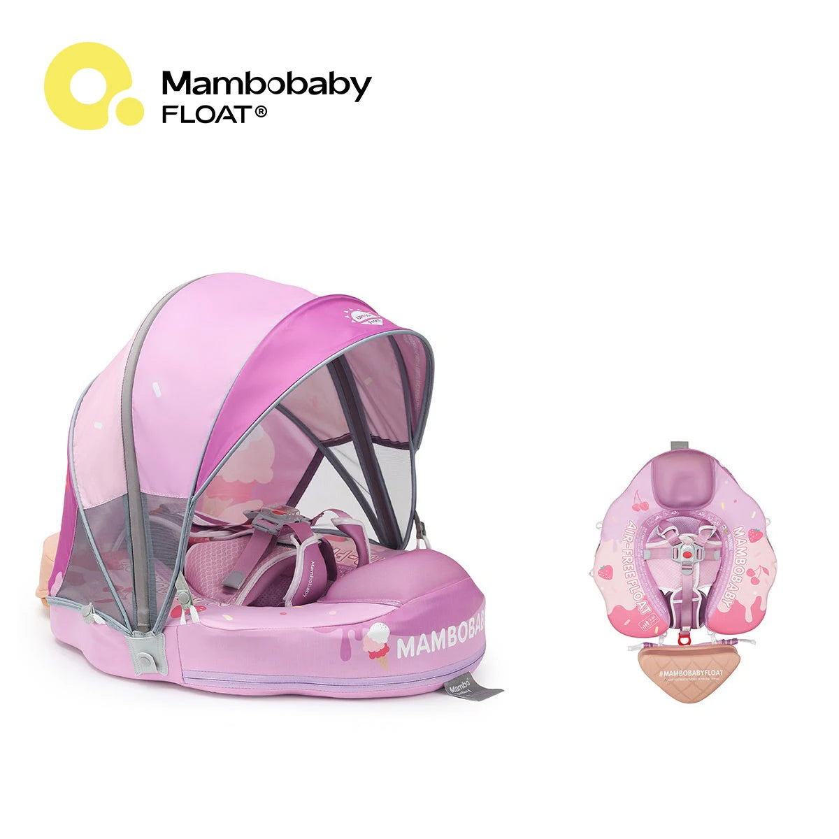 Mambobaby Safe Air-Free Core Chest Float Sunshade Canopy Baby Toddler Inf