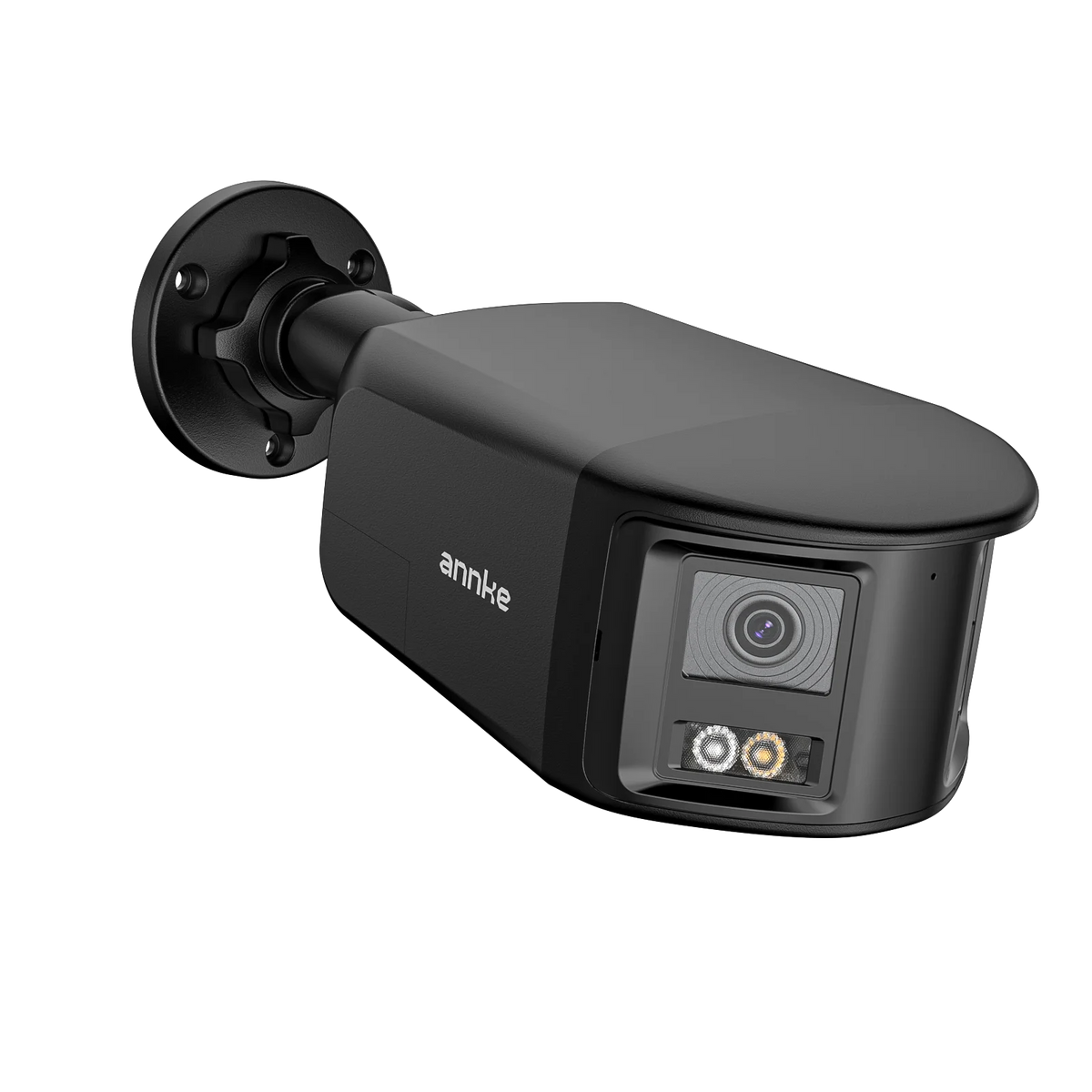 ANNKE 4K 8MP 180° Dual Lens security camera IP67 1/2 PCS Color Night Vision & Active Deterrence, Two-Way Audio black cameras for home security