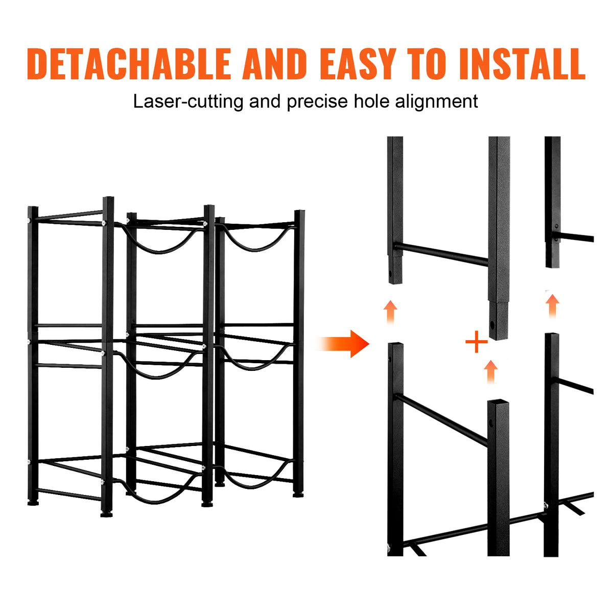 SucceBuy Durable Metal Water Bottle Holder Rack Home Office