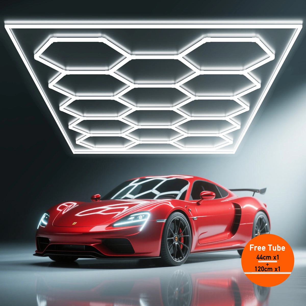Hexagon Led Honeycomb Ceiling Light For Garage And Workshop Use