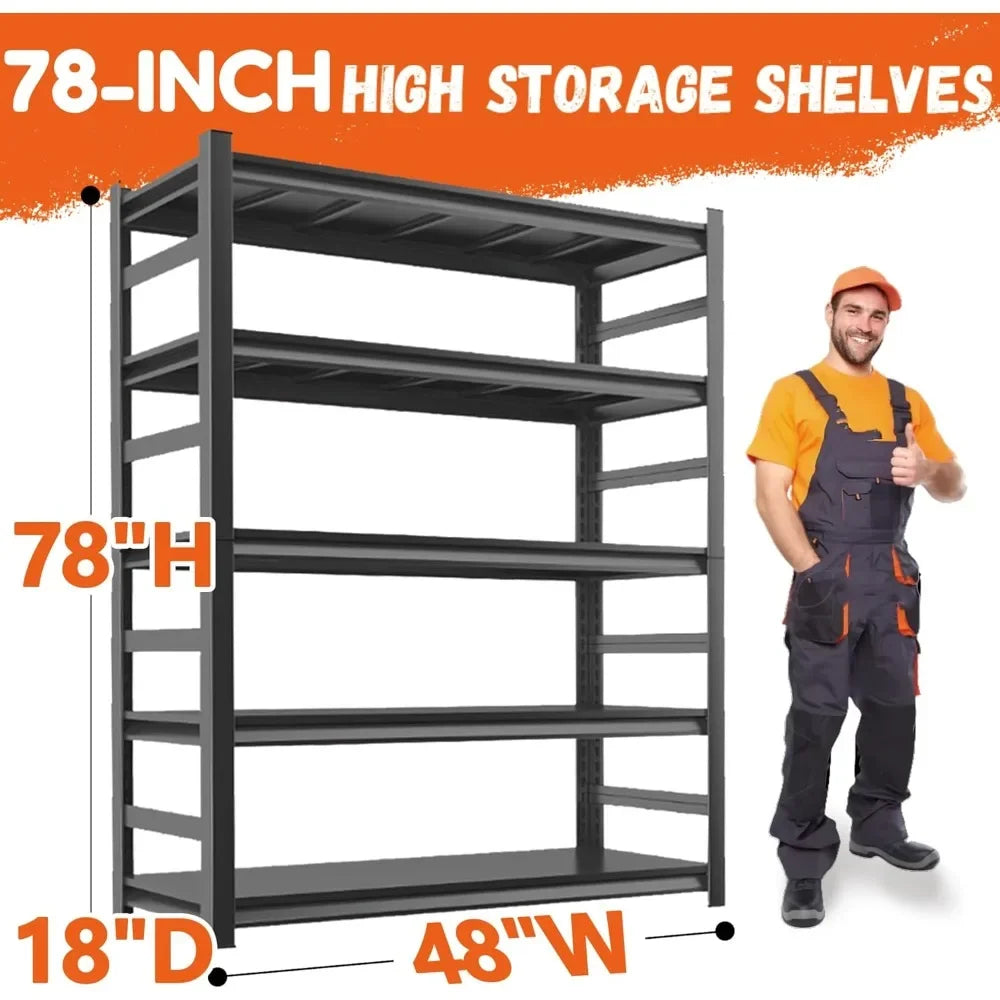 Heavy Duty Metal Garage Shelving Unit With Adjustable Layers