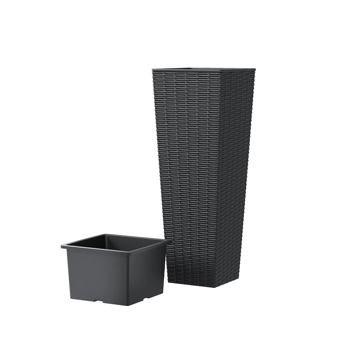 Tall Resin Plant Pots With Drainage Holes And Removable Inserts