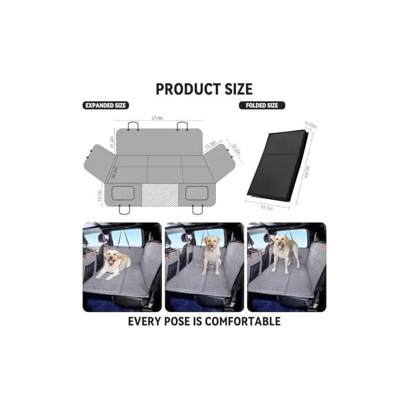 Waterproof Dog Car Seat Cover And Back Seat Extender