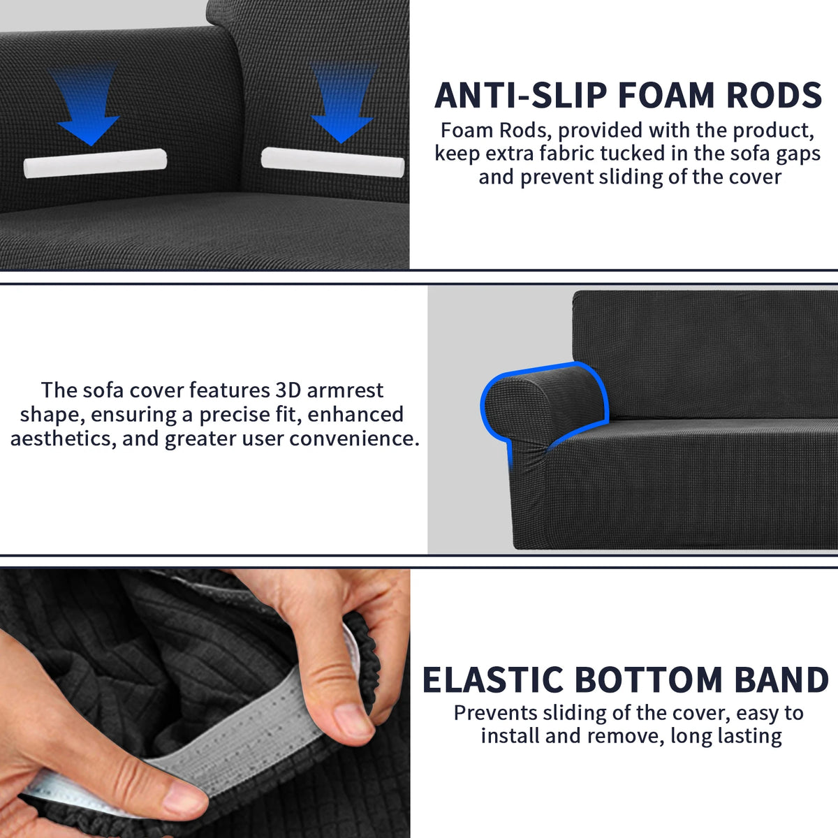 Joccun Stretch Couch Cover Slipcover Washable Furniture Protector