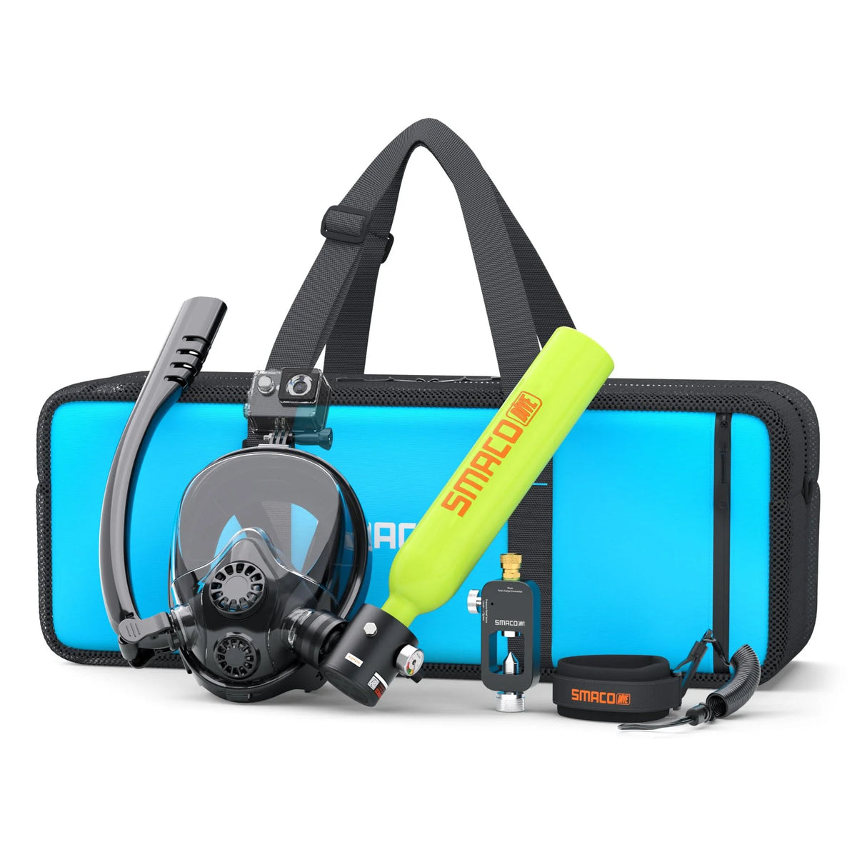 Smaco Compact Mini Scuba Tank With Snorkel Mask Set