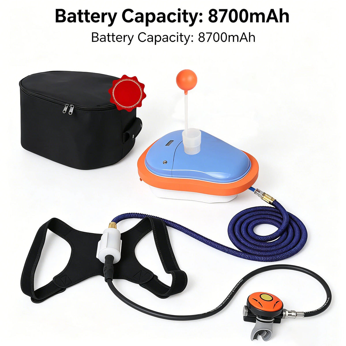 Lieyu Portable Tankless Scuba Diving Ventilator Rechargeable Snorkeling System