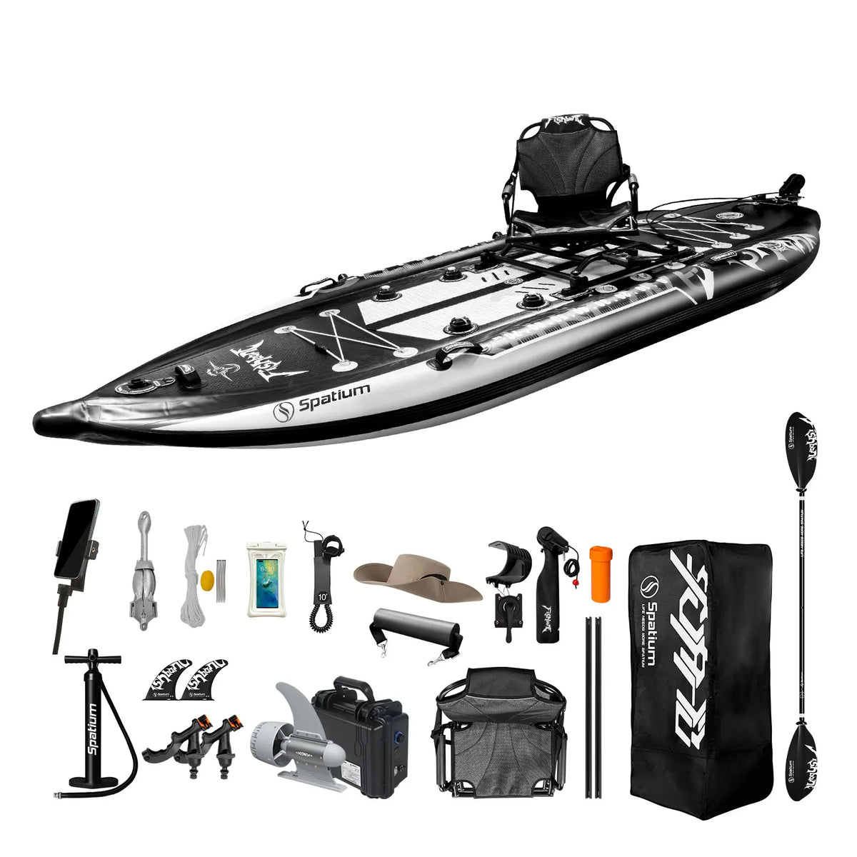 Spatium Triple Chamber Inflatable Fishing Paddle Board For Adults
