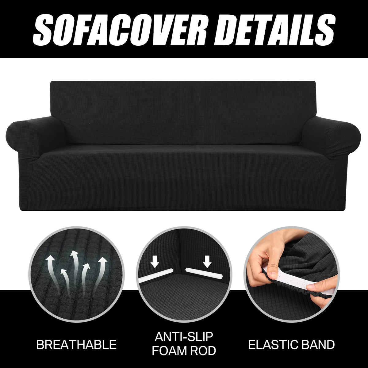 Joccun Stretch Couch Cover Slipcover Washable Furniture Protector