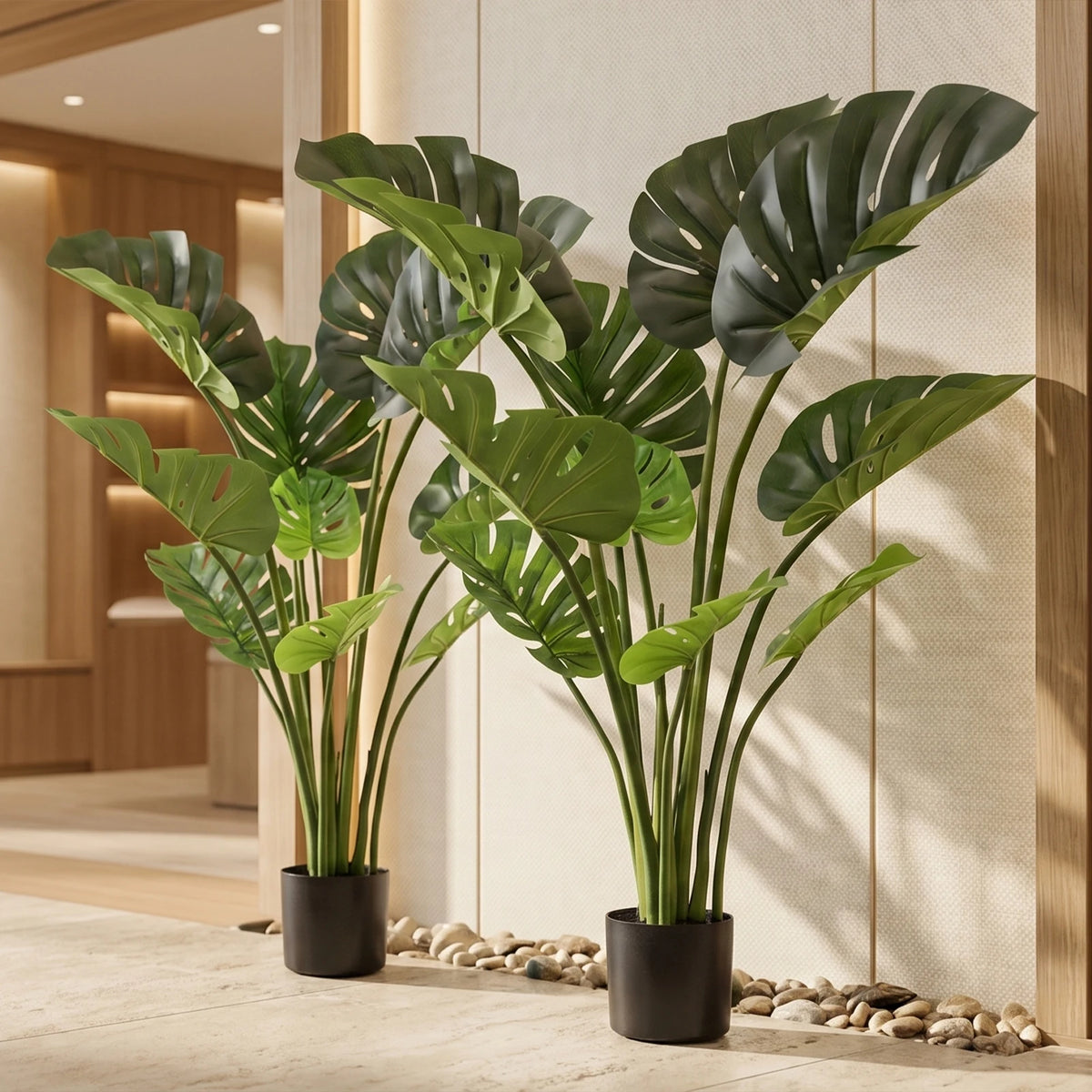 Artificial Monstera Deliciosa Faux Tropical Palm Tree for Home Decor