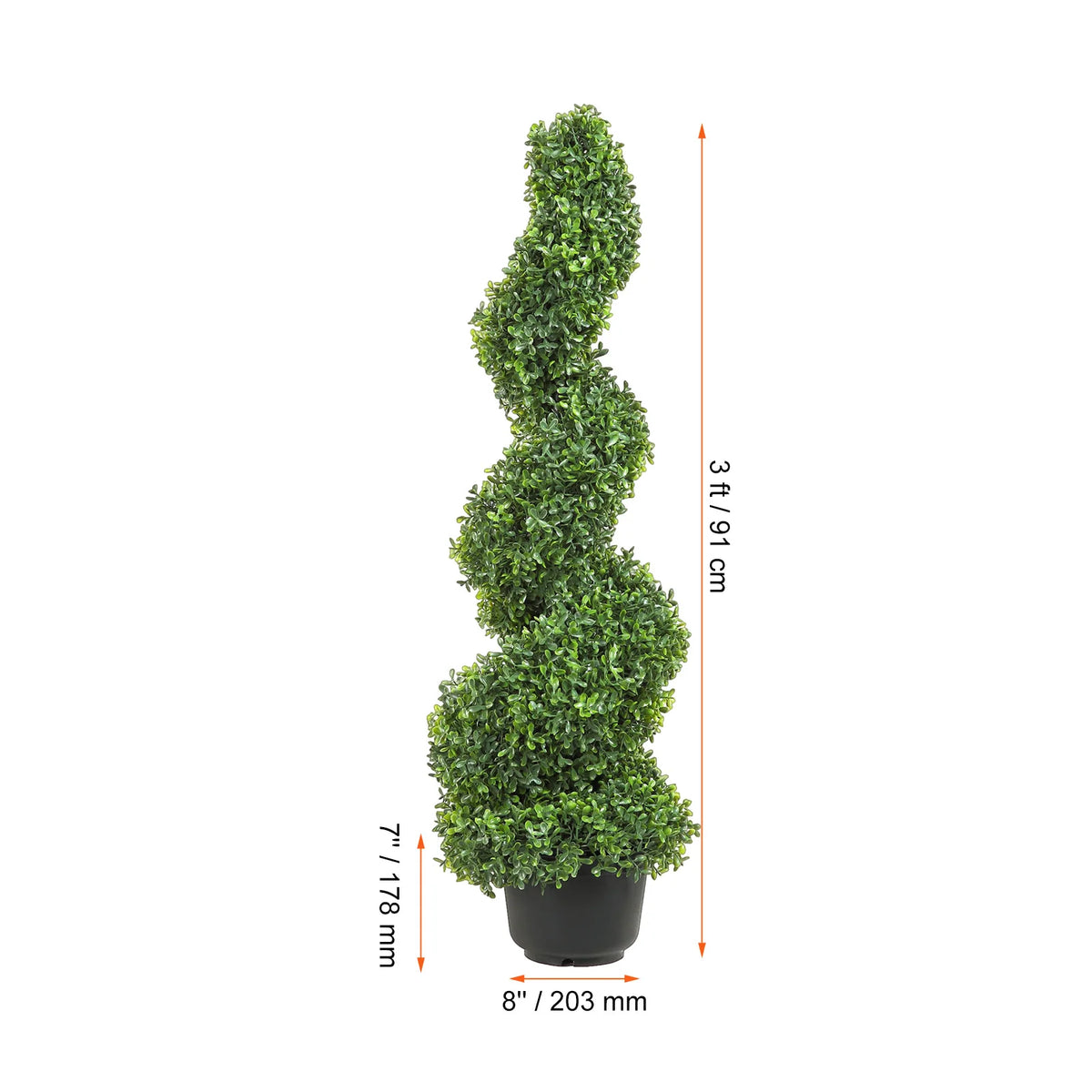 Artificial Boxwood Spiral Tower Topiary Garden Outdoor Decorative Plant