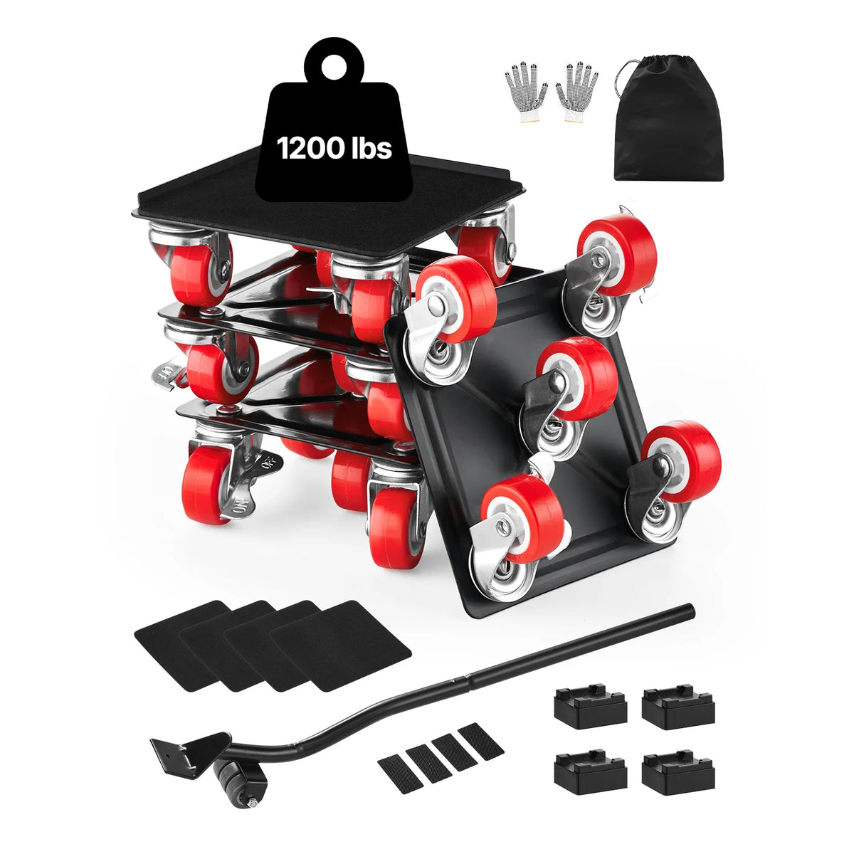 SucceBuy Heavy Duty Furniture Dollies With Swivel Wheels Mover Kit