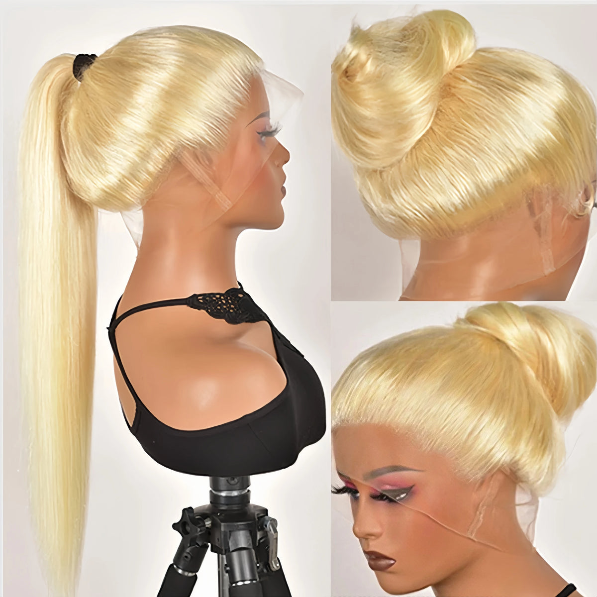 Straight 360 Full Lace Wig Human Hair Pre Plucked 613 Blonde Transparent Lace Frontal Wig Remy Brazilian Hair Wigs For Women