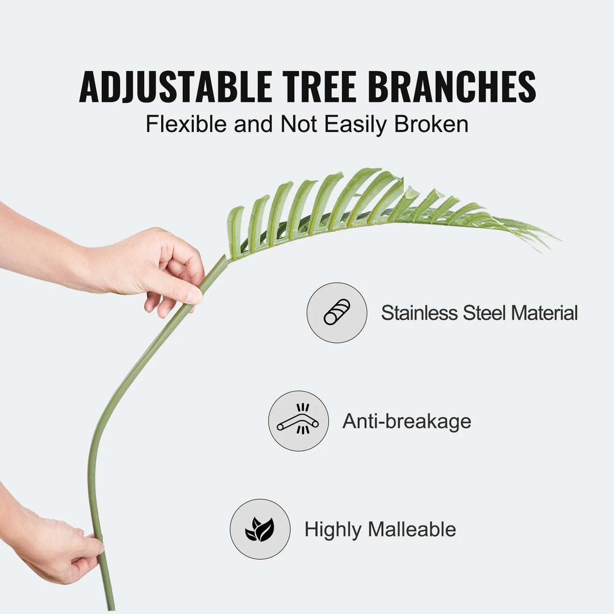 Elegant Artificial Palm Tree With Stable Base And Faux Greenery