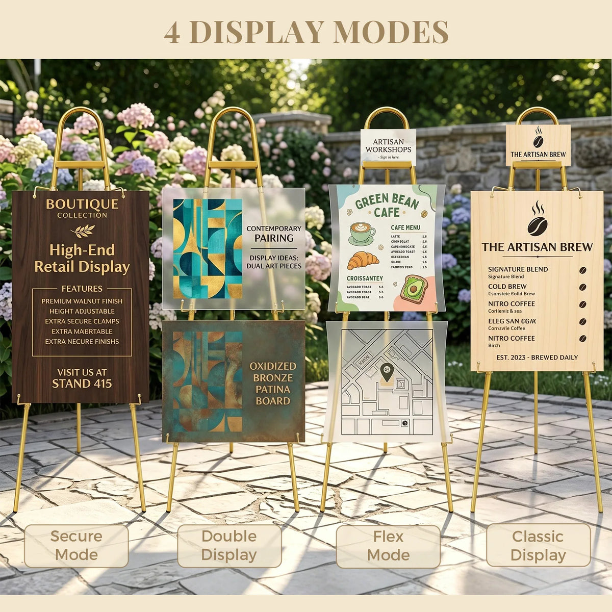 Adjustable Metal Easel Stand For Signs And Art Displays