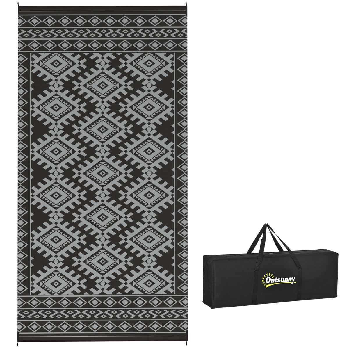Modern Geometric Polypropylene Outdoor Decorative Rug