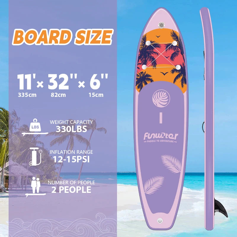 Funwater Inflatable Paddle Board Stand Up Surfboard With Accessories