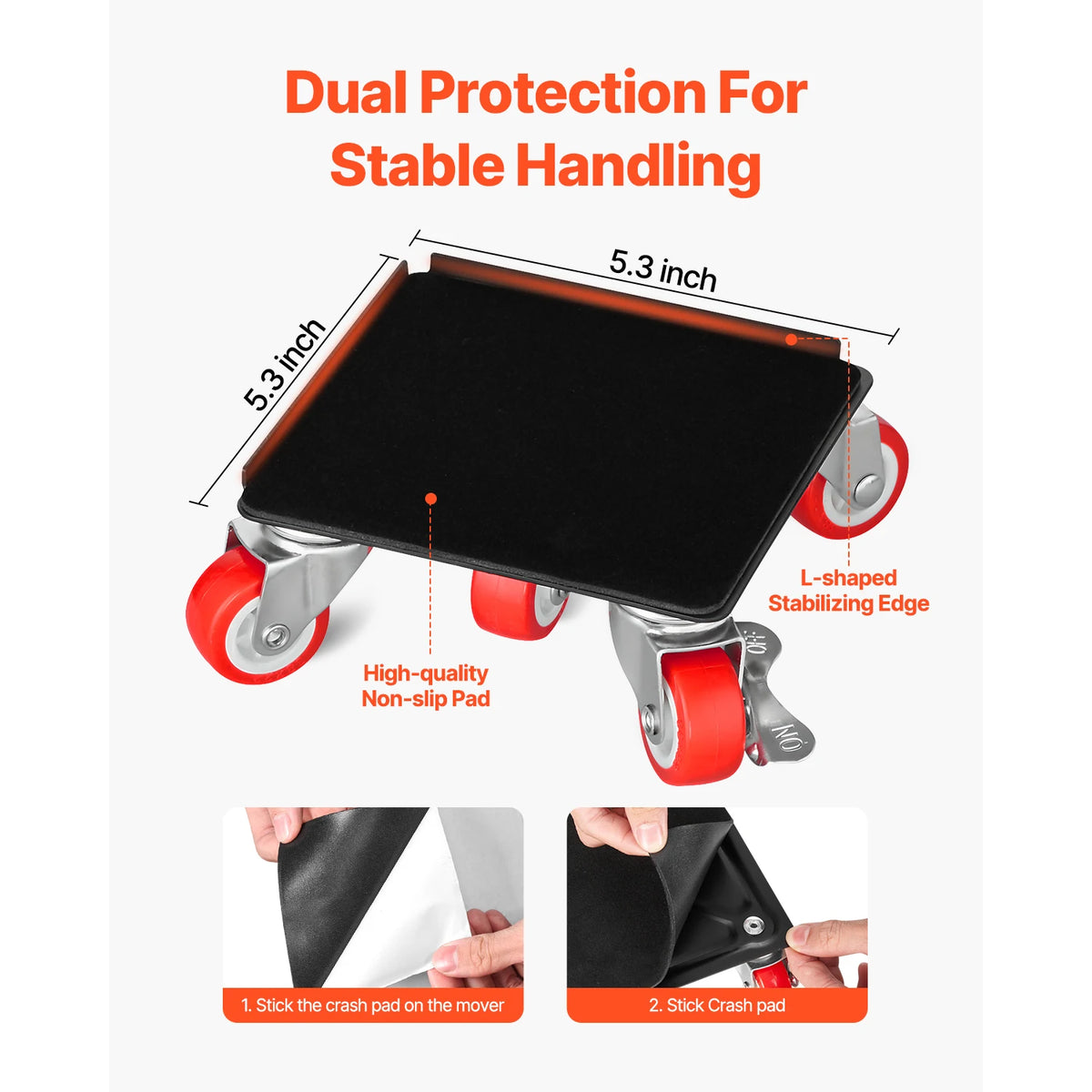 SucceBuy Heavy Duty Furniture Dollies With Swivel Wheels Mover Kit