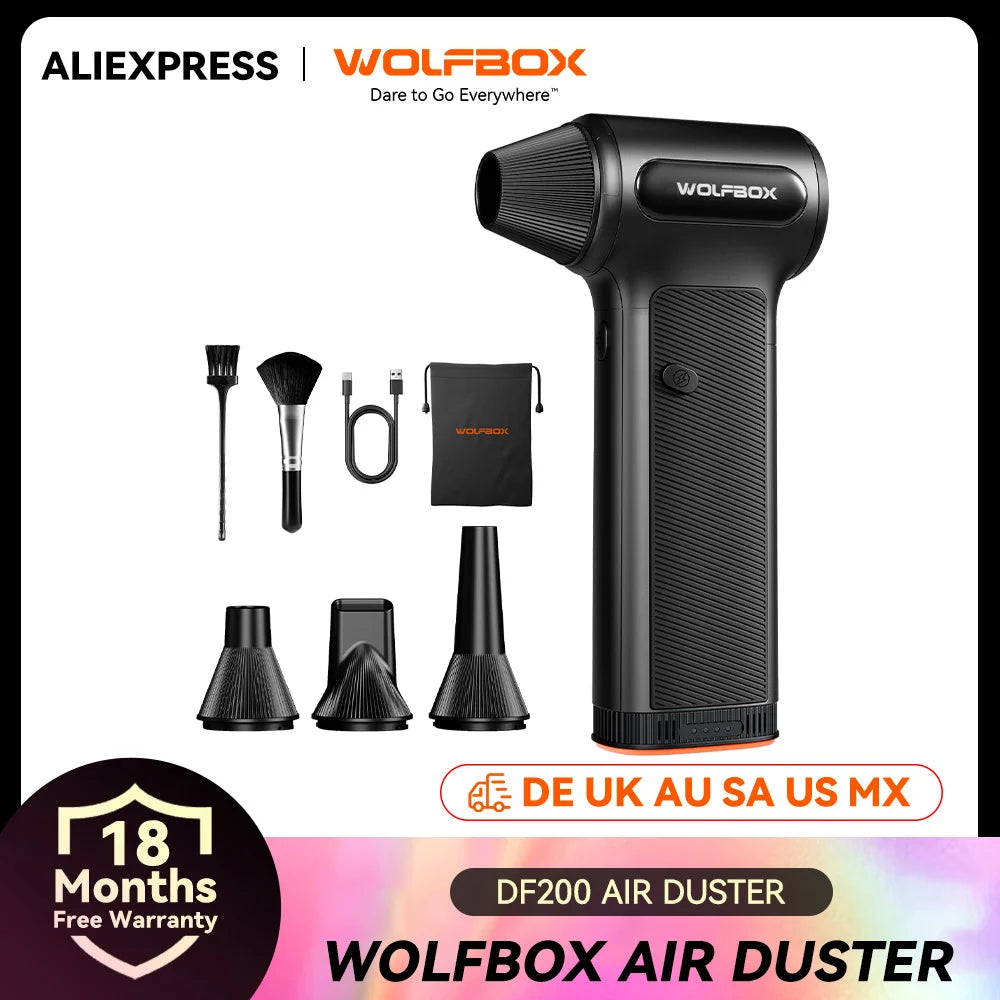 Wolfbox Powerful Wireless Air Duster For Car And Home Use