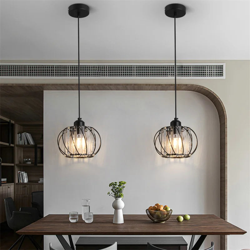 GreeLustr Modern Crystal Pendant Indoor Ceiling Lamp