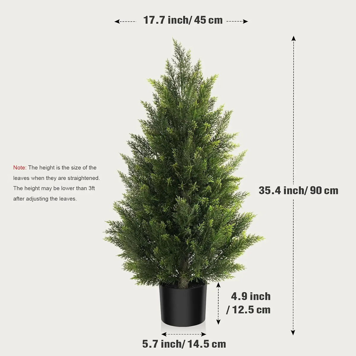 Olitree Artificial Cedar Topiary Tree Faux Evergreen Plant Decor
