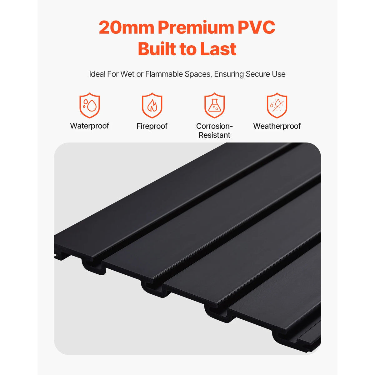 SucceBuy PVC Slat Wall Panels For Garage Storage Solutions