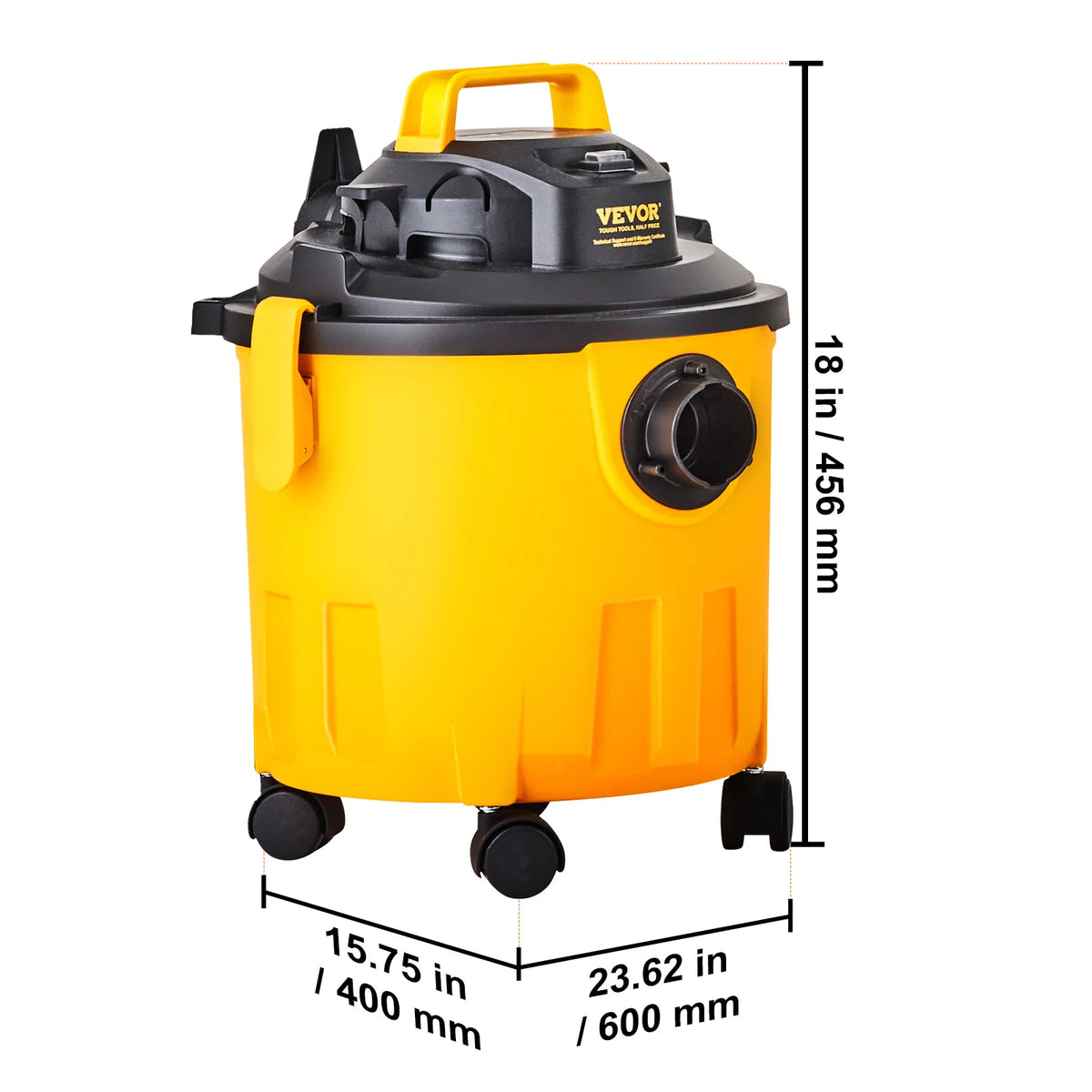 SucceBuy Stainless Steel Wet Dry Vac With Heavy Duty Suction For Pet Homes