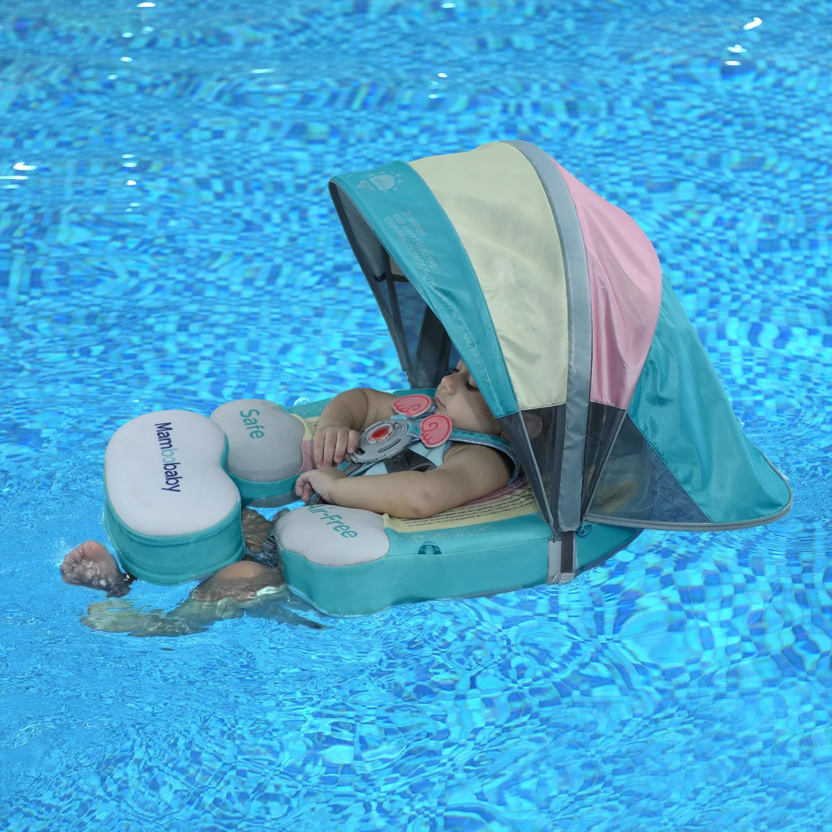 Mambobaby Air Free Infant Chest Float With Sunshade Canopy