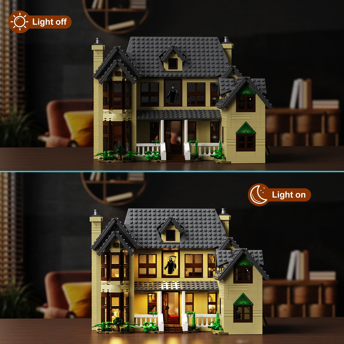 Horror House Building Blocks Set Haunted Movie Halloween Decor