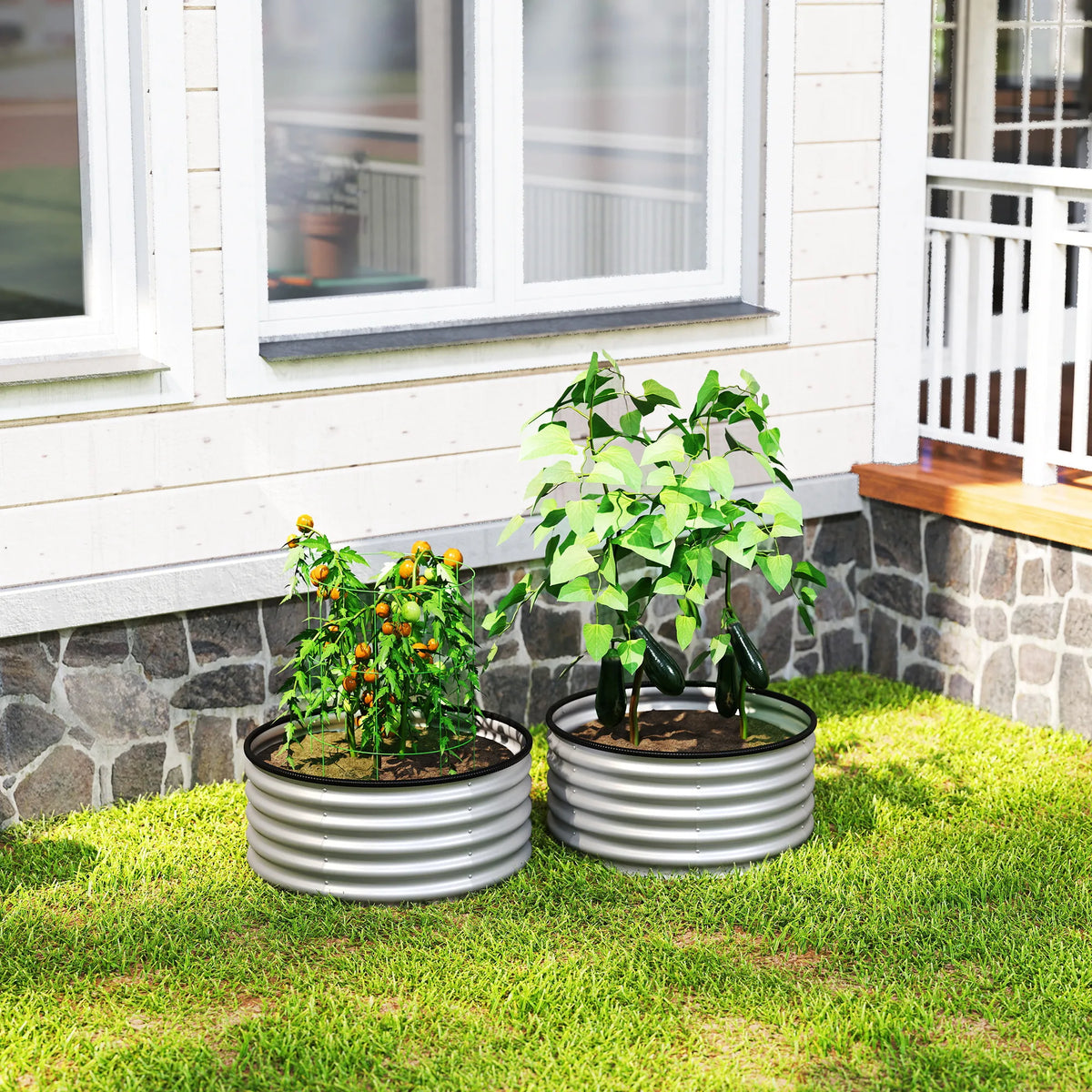 Rust Resistant Galvanized Steel Raised Garden Planter