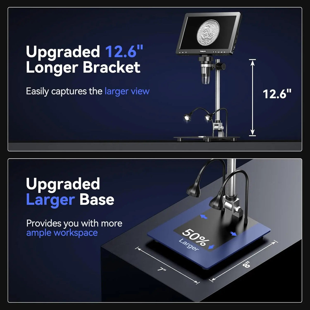 DM9 Max Digital Microscope With LCD Screen For Soldering And Inspection