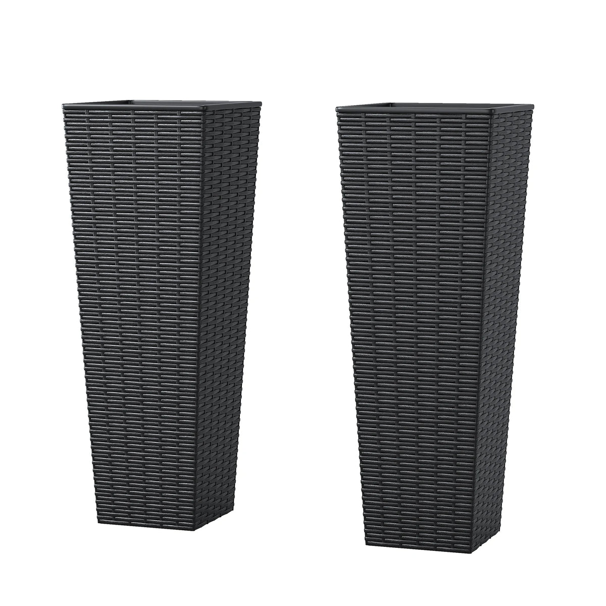 Tall Resin Plant Pots With Drainage Holes And Removable Inserts