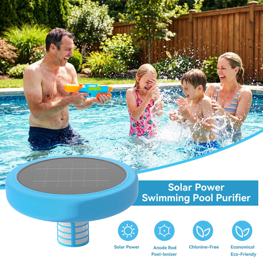 Solar Powered Floating Pool Ionizer With Copper Anode Purifier