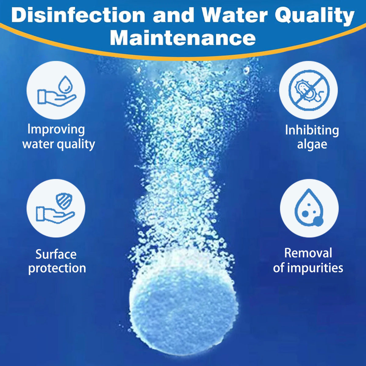 Stabilized Slow Dissolving Chlorine Tablets For Pool Water Sanitizer