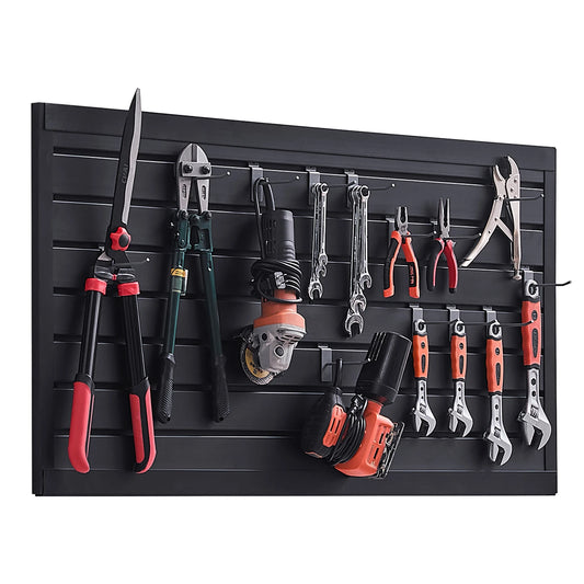 SucceBuy PVC Slat Wall Panels For Garage Storage Solutions