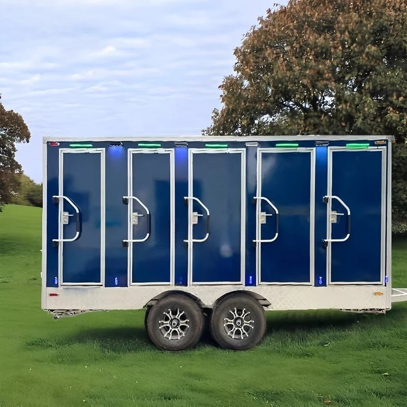 Luxury Self Contained Portable Mobile Restroom Trailer With Cooling