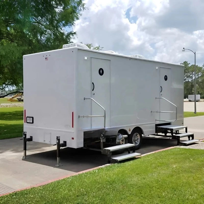 Luxury Self Contained Portable Mobile Restroom Trailer With Cooling
