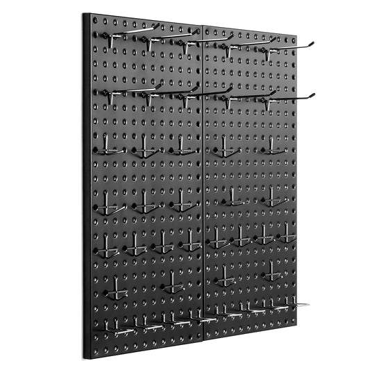 Succebuy Metal Pegboard Wall Organizer With Hooks For Garage