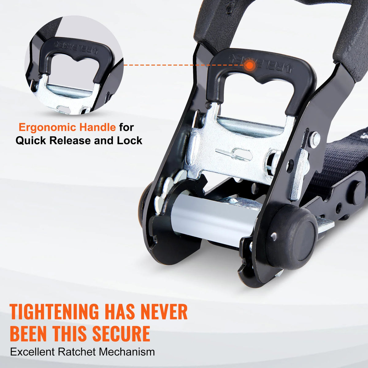SucceBuy Ratchet Cargo Tie Down Straps With Padded Handles