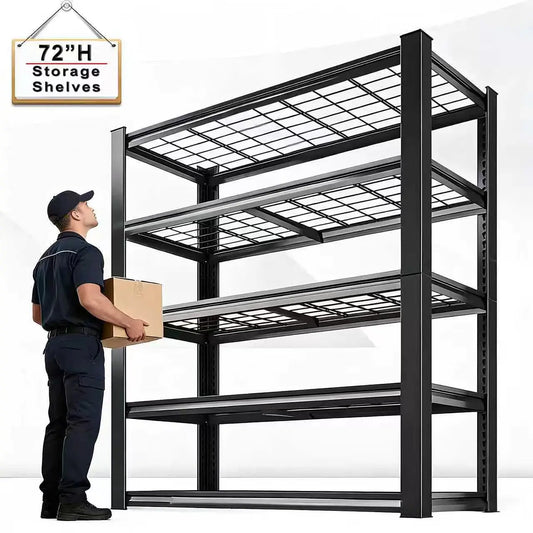 Heavy Duty 72 Inch Adjustable Metal Shelving Rack For Warehouse And Home